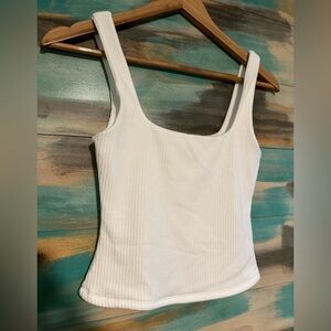 Copper key, white juniors size small, crop top